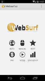 Websurf Browser Android náhled